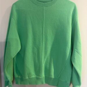 Zara Vibrant Green Crew Neck Sweater